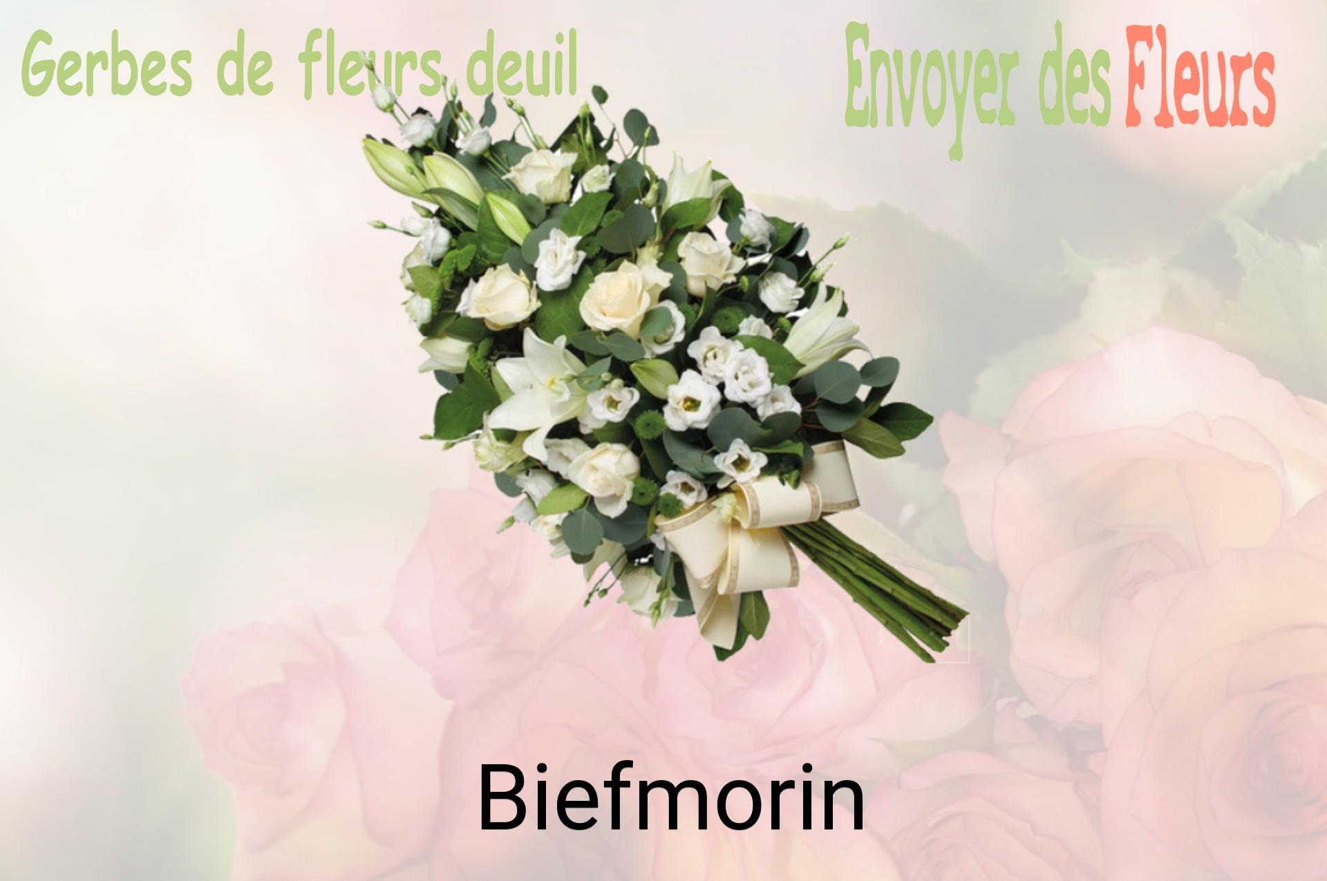 Gerbe de fleurs de deuil livrée à Biefmorin